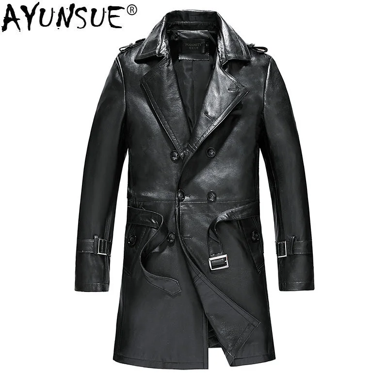 AYUNSUE Genuine Leather Jacket Men Long Sheepskin Coat Autumn Men's Windbreaker Leather Jackets Veste Cuir Homme WZM11994 KJ2103
AYUNSUE Genuine Leather Jacket Men Long Sheepskin Coat Autumn Men's Windbreaker Leather Jackets Veste Cuir Homme WZM11994 KJ2103