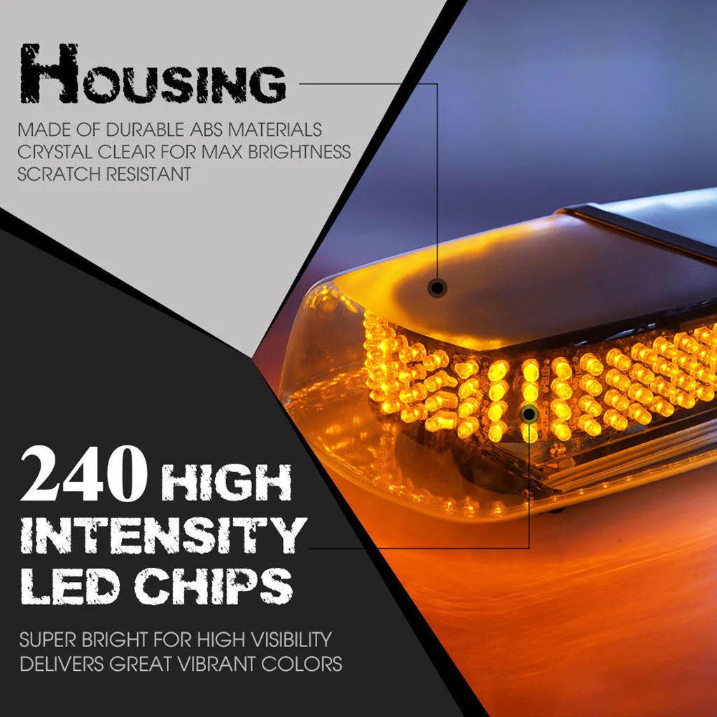 1 x 240 LED Mini Strobe lights Unit 12V WHITE Amber Warning Flash Strobe Light Top Emergency Safety Dropship 19J8
1 x 240 LED Mini Strobe lights Unit 12V WHITE Amber Warning Flash Strobe Light Top Emergency Safety Dropship 19J8