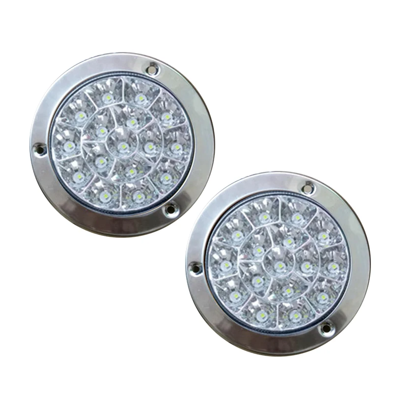 1 Pair 12-24V White Round Reverse Brake Turn Signal Rear Tail Light 16 LED for Car Truck Trailer RV
1 Pair 12-24V White Round Reverse Brake Turn Signal Rear Tail Light 16 LED for Car Truck Trailer RV