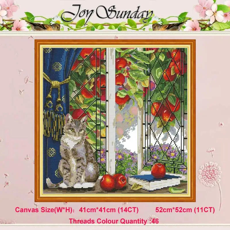 Cat on the windowsill counted 11CT 14CT Cross Stitch Set DIY DMC Chinese Cross-stitch Kit Embroidery Needlework home decor
Cat on the windowsill counted 11CT 14CT Cross Stitch Set DIY DMC Chinese Cross-stitch Kit Embroidery Needlework home decor
