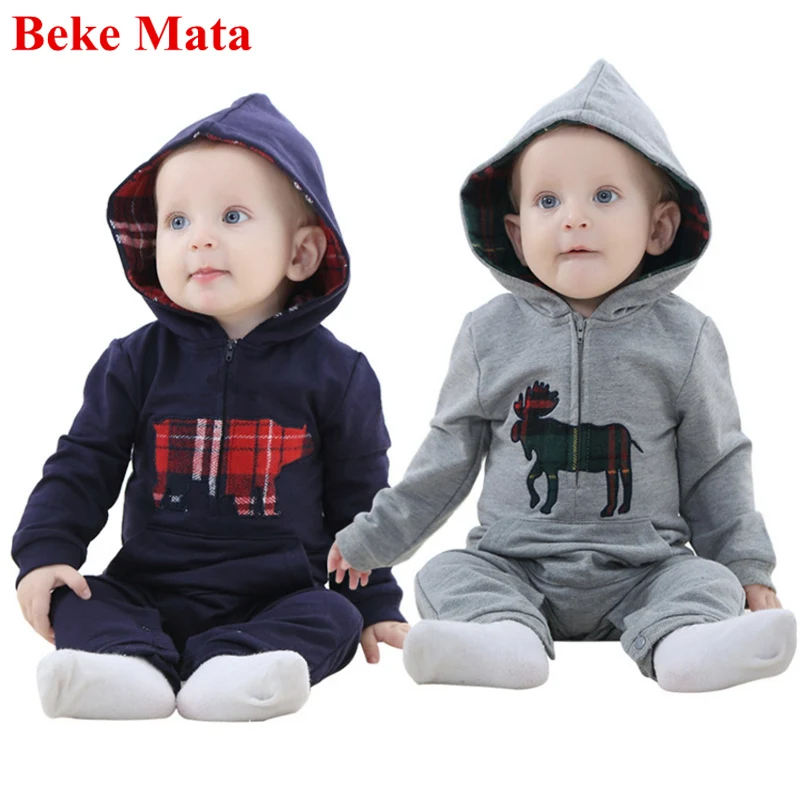 BEKE MATA Baby Rompers Spring 2017 England Style Cotton Hooded Baby Girl Romper Long Sleeve Boy Jumpsuit Elk Infant Clothing
BEKE MATA Baby Rompers Spring 2017 England Style Cotton Hooded Baby Girl Romper Long Sleeve Boy Jumpsuit Elk Infant Clothing