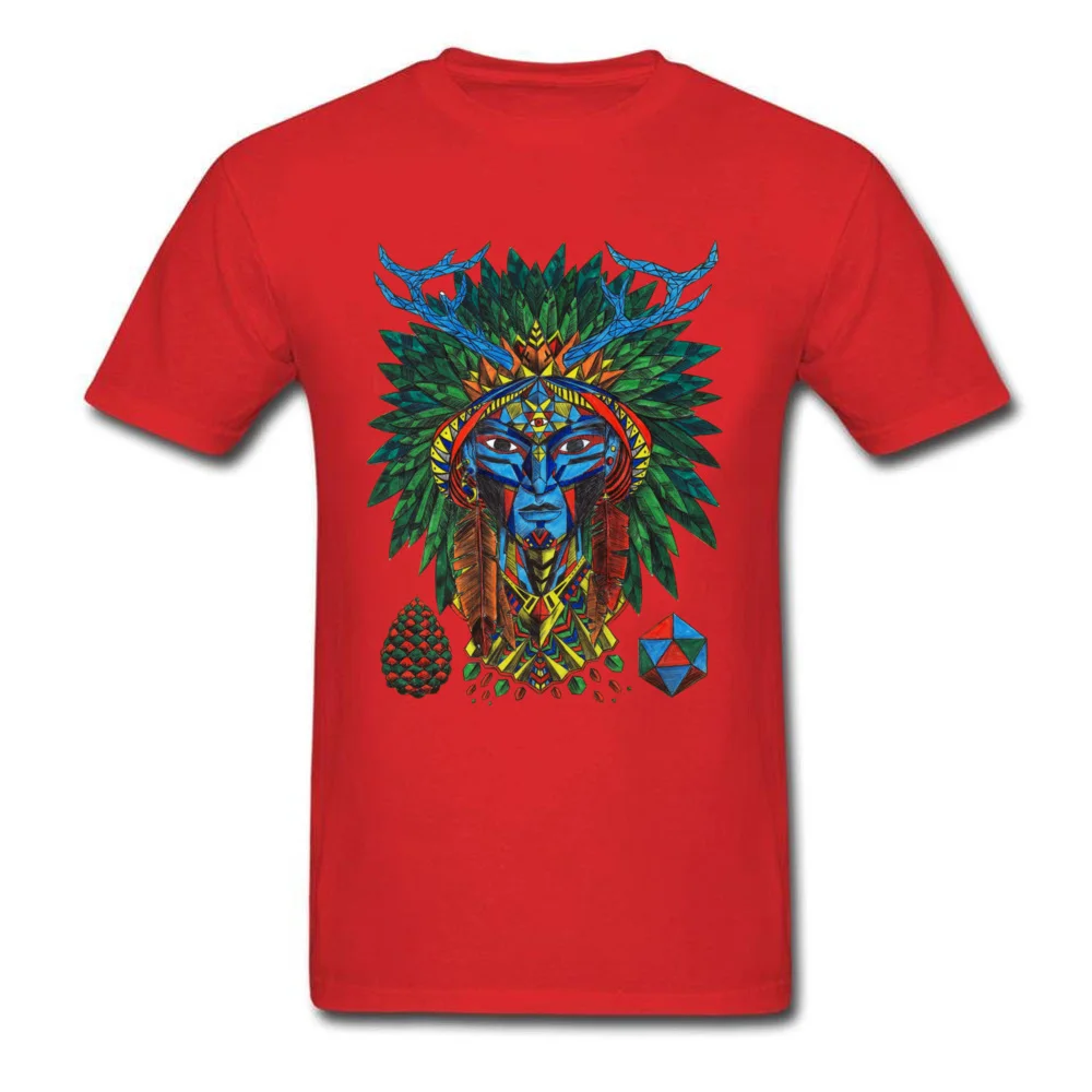 Chaman Funny Tops Shirt Short Sleeve for Men Cotton Lovers Day Round Neck T-Shirt Crazy Tshirts On Sale Free Shipping Chaman red