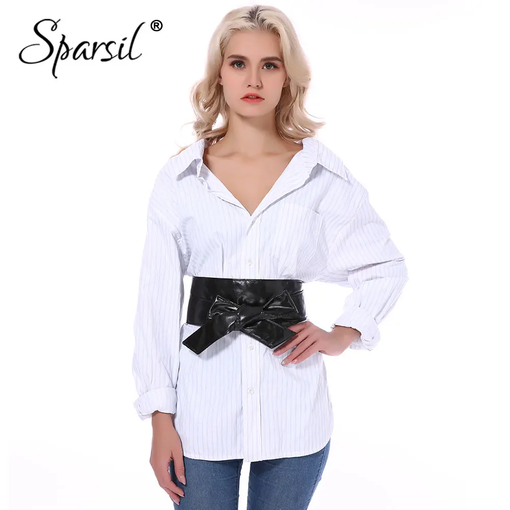 Sparsil Women Wide Waist Belt Slim Fit Cummerbunds 215 Long Bow-Knot Body Building Waistband PU Leather Fashion High Waist Bands
Sparsil Women Wide Waist Belt Slim Fit Cummerbunds 215 Long Bow-Knot Body Building Waistband PU Leather Fashion High Waist Bands