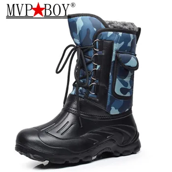 Mvp Boy Men Warm Boots Camouflage snow boots for Man thick plush waterproof Lace-Up winter shoes Plus size 40-46 black green 
Mvp Boy Men Warm Boots Camouflage snow boots for Man thick plush waterproof Lace-Up winter shoes Plus size 40-46 black green