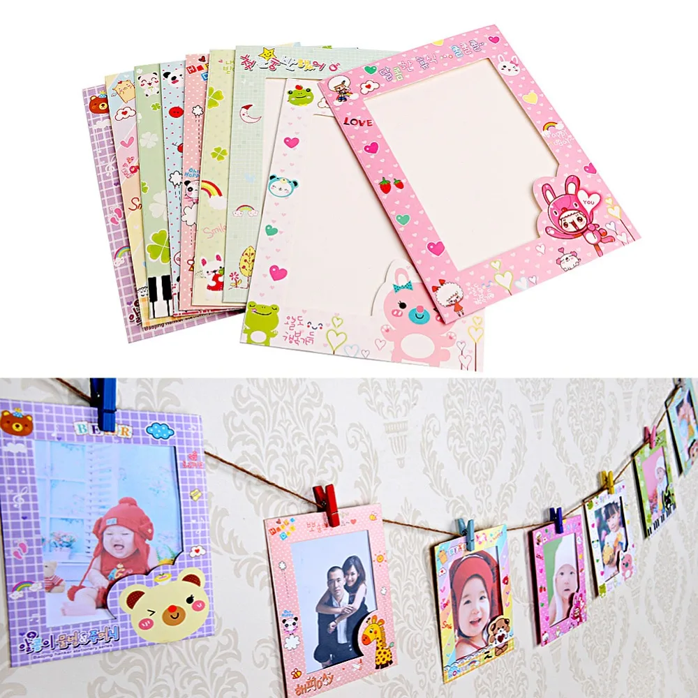 Newest 9 pcs/set 6 Inch Wall Hanging Cute Animal Paper Photo Frame for Pictures good quality
Newest 9 pcs/set 6 Inch Wall Hanging Cute Animal Paper Photo Frame for Pictures good quality