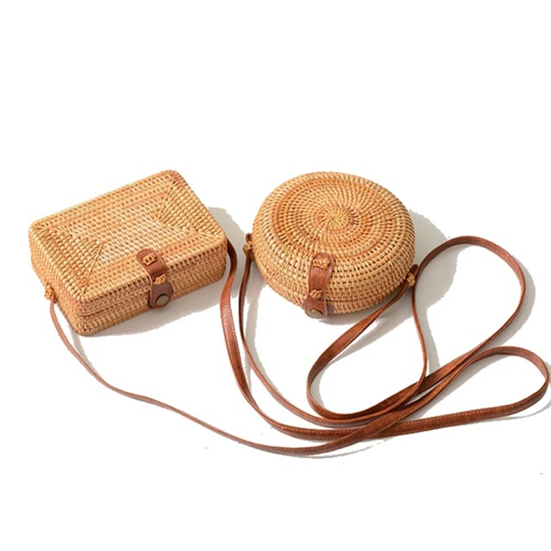Bali Island Handmade Wicker Bag Women Round Rattan Straw Bag Lady Square Buckle Straw HandBag Female Crossbody Beach Rattan Bags 
Bali Island Handmade Wicker Bag Women Round Rattan Straw Bag Lady Square Buckle Straw HandBag Female Crossbody Beach Rattan Bags