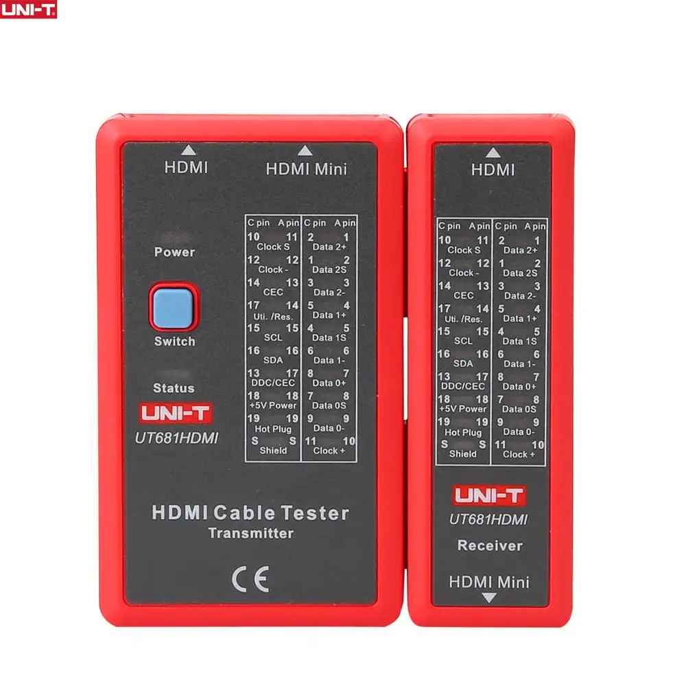 UNI-T UT681HDMI HDMI-Mini Cable Tester Network Cable Tracker LED Display Manual/Auto Power Off
UNI-T UT681HDMI HDMI-Mini Cable Tester Network Cable Tracker LED Display Manual/Auto Power Off