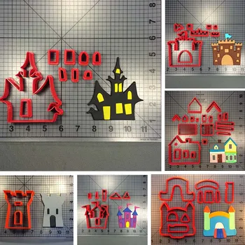 Cartoon Haunted House Princess Castle Cookie Cutter Set Custom Made 3D Printed Fondant Cupcake Top House Cake Decoration Tools
Cartoon Haunted House Princess Castle Cookie Cutter Set Custom Made 3D Printed Fondant Cupcake Top House Cake Decoration Tools