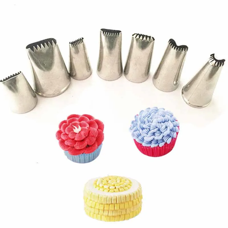 7pcs Flower Icing Piping Nozzles Tips Stainless Steel Russian Ball Torch Nozzles Flower Kitchen Pastry Cake Decoration Tools
7pcs Flower Icing Piping Nozzles Tips Stainless Steel Russian Ball Torch Nozzles Flower Kitchen Pastry Cake Decoration Tools