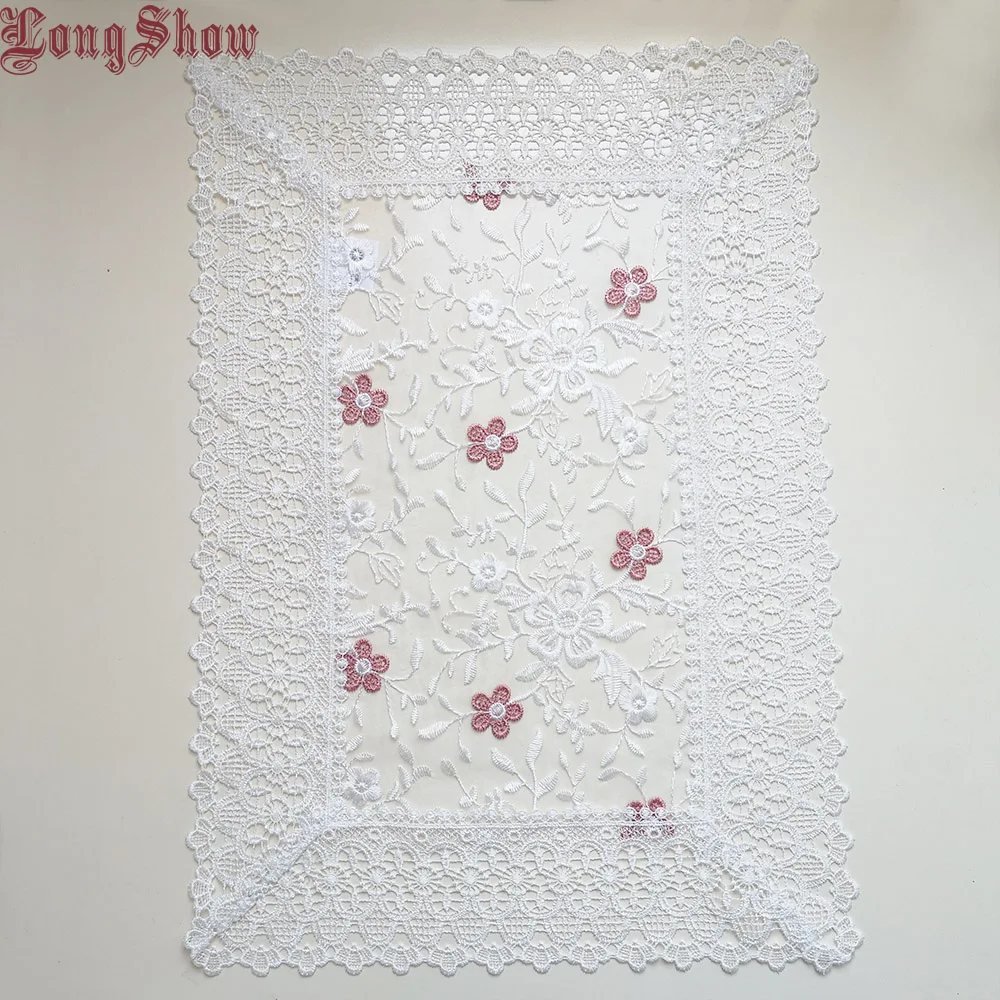 1lot/6pcs White Color 30x45cm Creative Pure Organza Embroidered Embossing Lovely Red Flower Placemats
1lot/6pcs White Color 30x45cm Creative Pure Organza Embroidered Embossing Lovely Red Flower Placemats