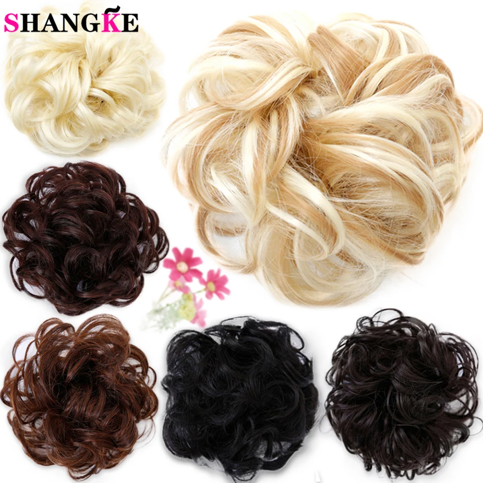 SHANGKE Curly Synthetic Hair pieces Women Chignon with Rubber Band Hair Extension Updo Donut Hairpieces Heat Resistant
SHANGKE Curly Synthetic Hair pieces Women Chignon with Rubber Band Hair Extension Updo Donut Hairpieces Heat Resistant