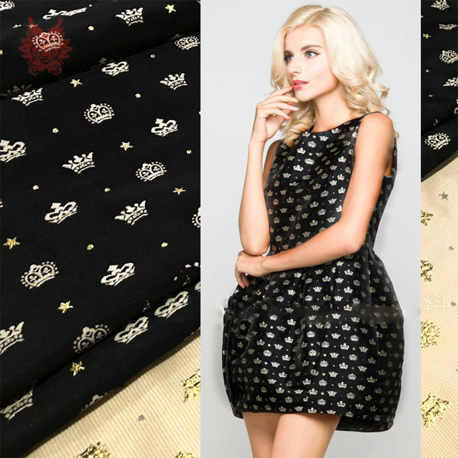 Designer luxury bronzing Imperial crown jacquard brocade fabric for dress coat winter autumn jacquard tissue for sewing SP3727
Designer luxury bronzing Imperial crown jacquard brocade fabric for dress coat winter autumn jacquard tissue for sewing SP3727