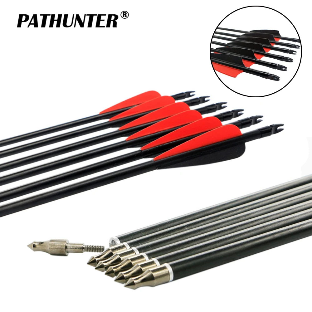 PATHUNTER 12/24/36pcs/lot 31Inch Spine 500 Fiberglass Arrow With Replaceable Arrowhead For Recurve/Coumpond Bows Archery Hunting
PATHUNTER 12/24/36pcs/lot 31Inch Spine 500 Fiberglass Arrow With Replaceable Arrowhead For Recurve/Coumpond Bows Archery Hunting