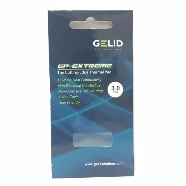 

GELID GP-EXTREME 80X40X3.0mm PC CPU GPU Heatsink Cooling North and South Bridge Graphics Card Thermal Pad Conductivity W/MK12