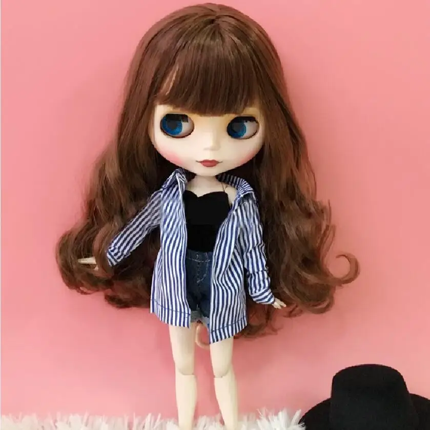 T02-X003 Blyth Doll clothes 30cm 1/6 dolls Azone Accessories Striped shirt bra short jeans pants 3pcs/set
T02-X003 Blyth Doll clothes 30cm 1/6 dolls Azone Accessories Striped shirt bra short jeans pants 3pcs/set