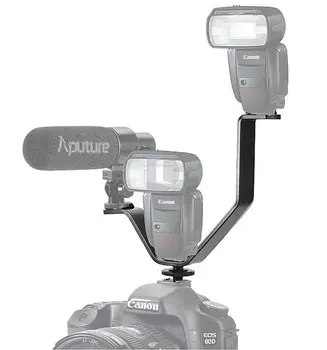 Universal 164mm V Shape Triple Mount Hot Shoe Flash Bracket Stand for Microphone LED Light DSLR
Universal 164mm V Shape Triple Mount Hot Shoe Flash Bracket Stand for Microphone LED Light DSLR