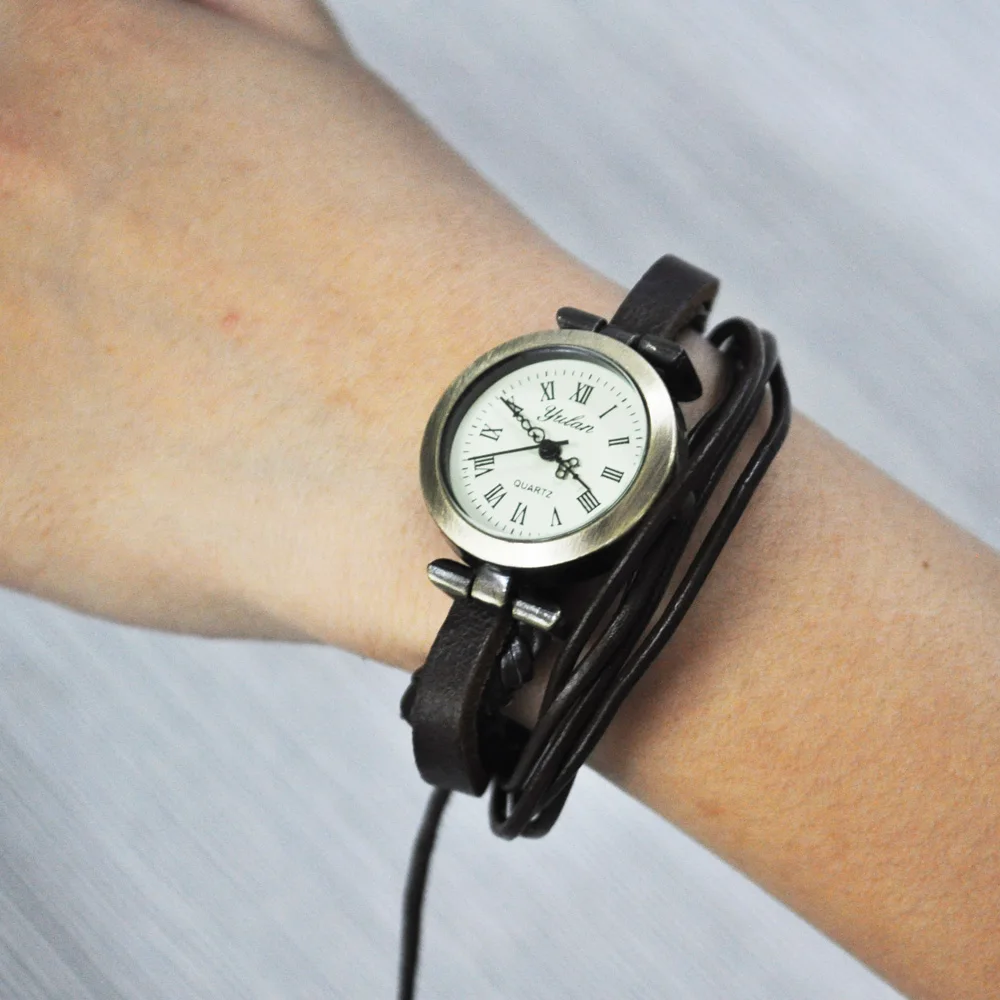 YCYS-Vintage Bronze Ladies Weave Wrap Leather Bangle Bracelet Quartz Watch
YCYS-Vintage Bronze Ladies Weave Wrap Leather Bangle Bracelet Quartz Watch