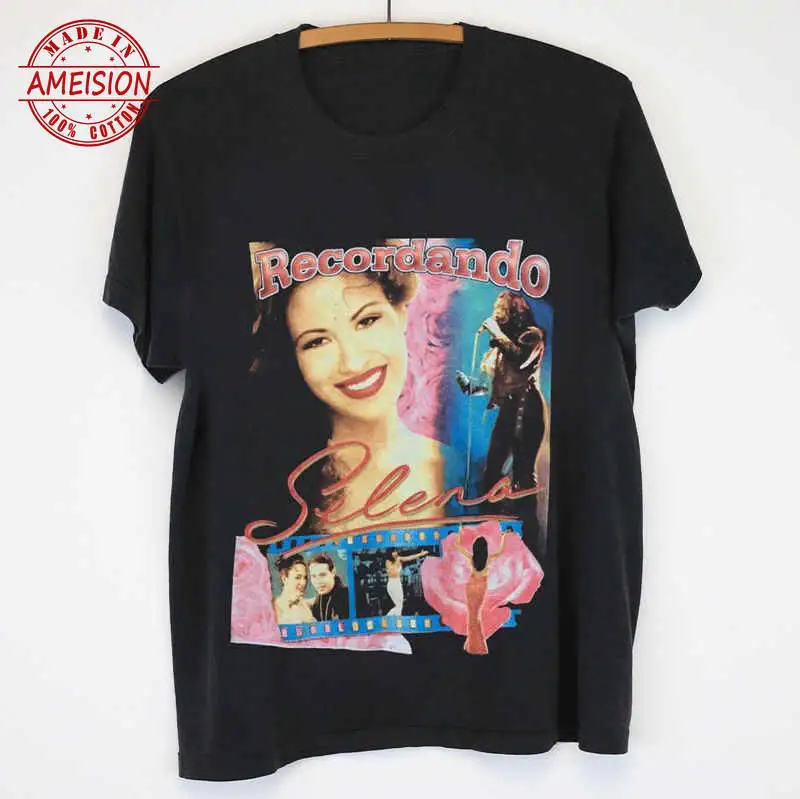Summer Printed T Shirt Sleeve Men'S New Style Crew Neck Short-Sleeve Selena Quintanilla Tee Shirt