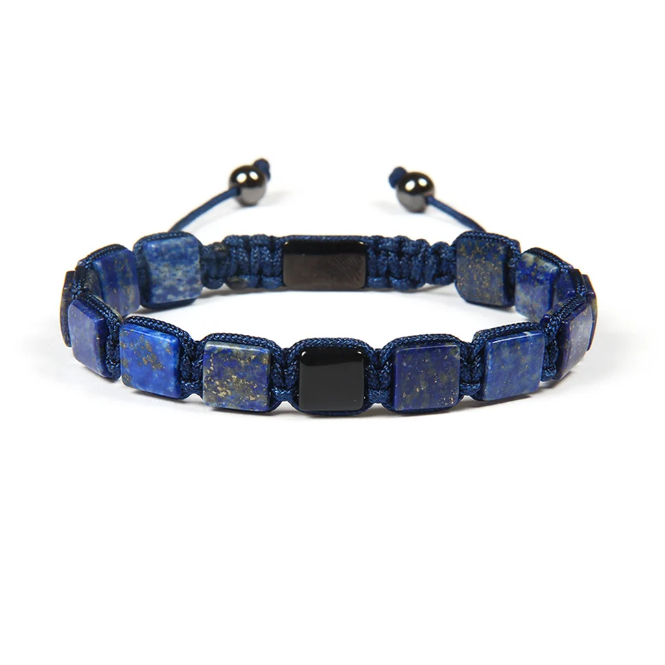 Ailatu 8x8mm Natural Lapis Lazuli Square Stone Flatbed Macrame Bracelet for Couples Lover Fashion Gift
Ailatu 8x8mm Natural Lapis Lazuli Square Stone Flatbed Macrame Bracelet for Couples Lover Fashion Gift