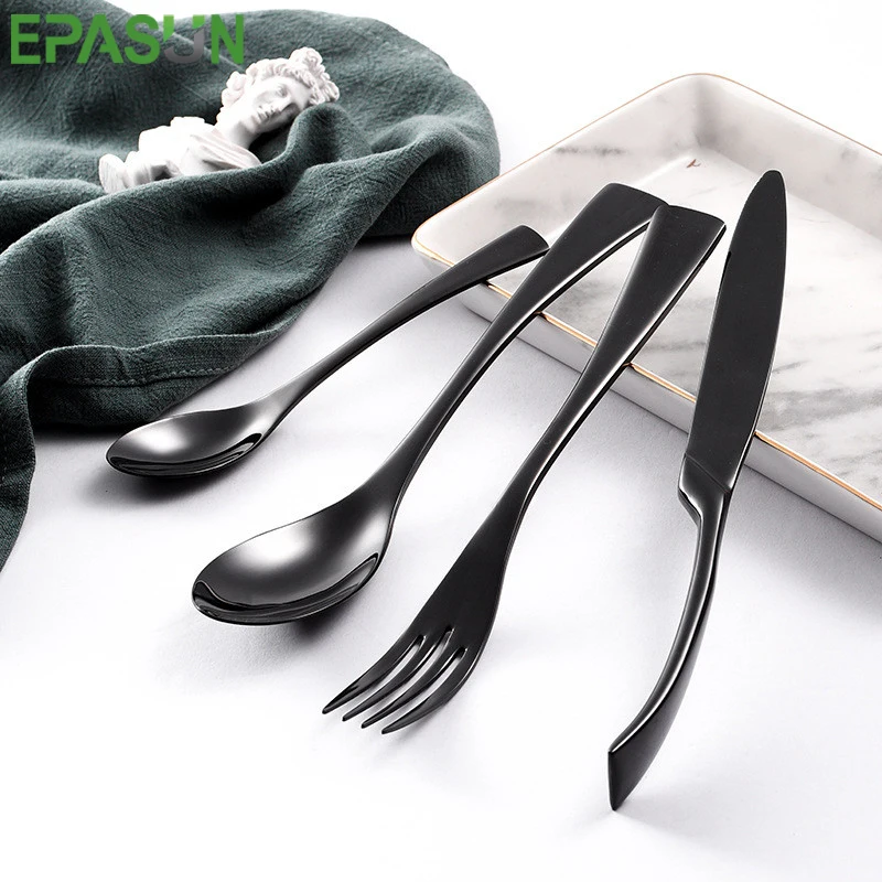 Black 4Pcs Portable Stainless Steel Cutlery Set Dinnerware Set Tableware Childrens Utensils Kitchen Dinner Knife Fork Spoon Set
Black 4Pcs Portable Stainless Steel Cutlery Set Dinnerware Set Tableware Childrens Utensils Kitchen Dinner Knife Fork Spoon Set