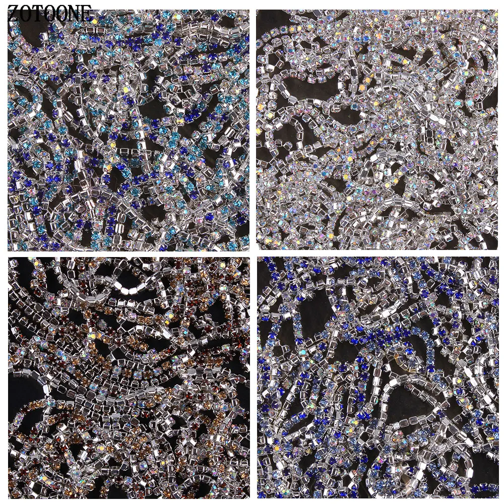 ZOTOONE SS10 1Yard Glitter Crystal Rhinestones for Clothing Loose Flatback Sew on Rhinestone Chain AB Glass Rhinestone with Claw
ZOTOONE SS10 1Yard Glitter Crystal Rhinestones for Clothing Loose Flatback Sew on Rhinestone Chain AB Glass Rhinestone with Claw