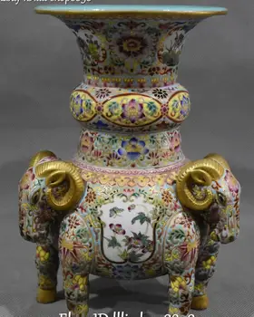 Cloisonne Enamel Porcelain Gilt Lotus Butterfly Sheep Zun Vase Bottle Jar Pot
Cloisonne Enamel Porcelain Gilt Lotus Butterfly Sheep Zun Vase Bottle Jar Pot