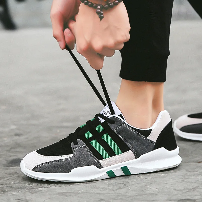 2018 Men Shoes Sneakers Vulcanize Shoes Men Shoes Autumn Sneakers Suede Lace-Up Zapatillas