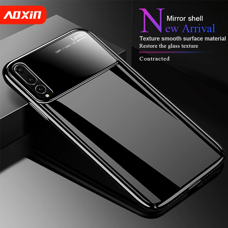 Роскошный Жесткий чехол AOXIN для телефона Huawei P20 Lite Pro закаленное стекло + задняя