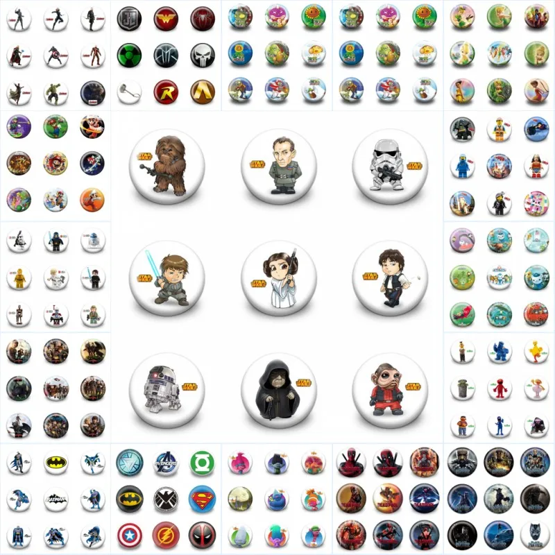 45pcs Avenger Trolls Mario Black Panther Cartoon Round Printing Badges Brooch 3.0cm Buttons Decor Pin on Bag Kid Party Gift
45pcs Avenger Trolls Mario Black Panther Cartoon Round Printing Badges Brooch 3.0cm Buttons Decor Pin on Bag Kid Party Gift