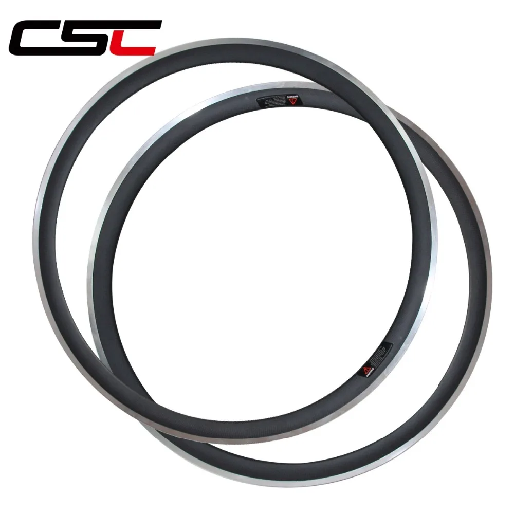 CSC 700C full carbon + aluminum 38mm deep clincher rim with alloy brake surface
CSC 700C full carbon + aluminum 38mm deep clincher rim with alloy brake surface