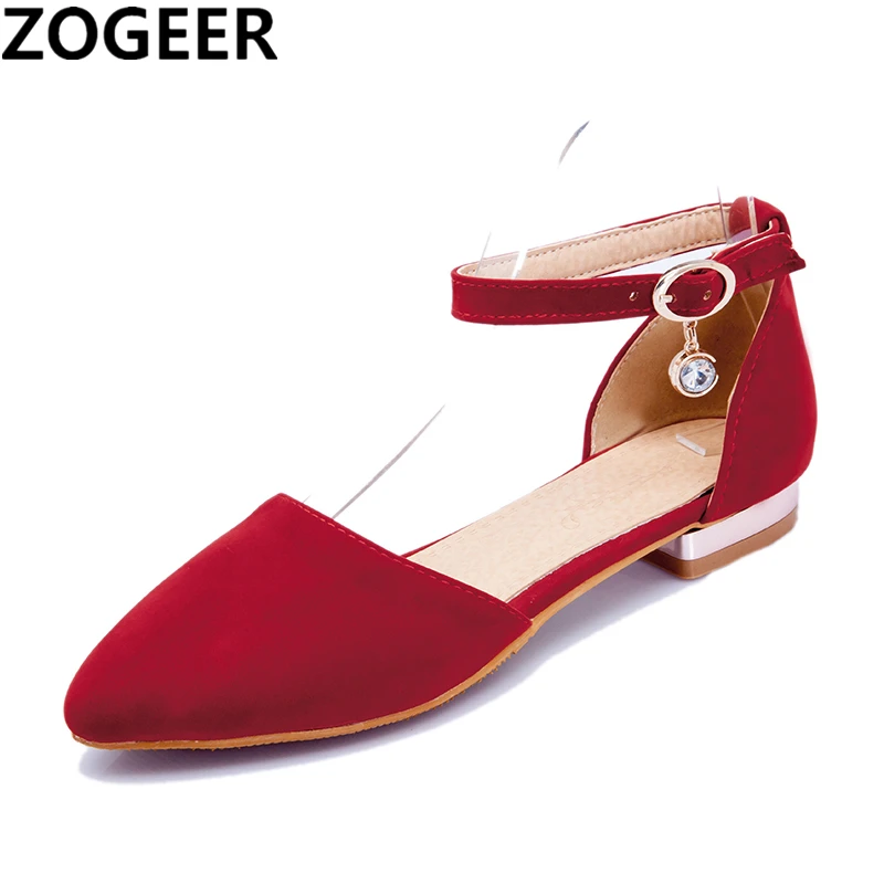 New Fashion Ankle Strap Women Flats Flock Leather Pointed Toe Casual Flat Heel Shoes Woman Luxury Crystal Ballet Flat Sandals
New Fashion Ankle Strap Women Flats Flock Leather Pointed Toe Casual Flat Heel Shoes Woman Luxury Crystal Ballet Flat Sandals