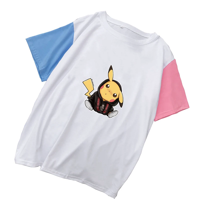 T Shirts Women Summer Loose Casual Harajuku Kawaii Pikachu Cartoon Print Tops Streetwear Fashion Patchwork Shirts Camiseta Mujer
T Shirts Women Summer Loose Casual Harajuku Kawaii Pikachu Cartoon Print Tops Streetwear Fashion Patchwork Shirts Camiseta Mujer