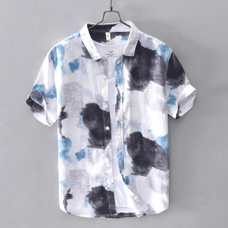 Summer camouflage brand shirt men short sleeve linen shirt mens fashion casual shirts male tops square collar camisa overhemd
Summer camouflage brand shirt men short sleeve linen shirt mens fashion casual shirts male tops square collar camisa overhemd