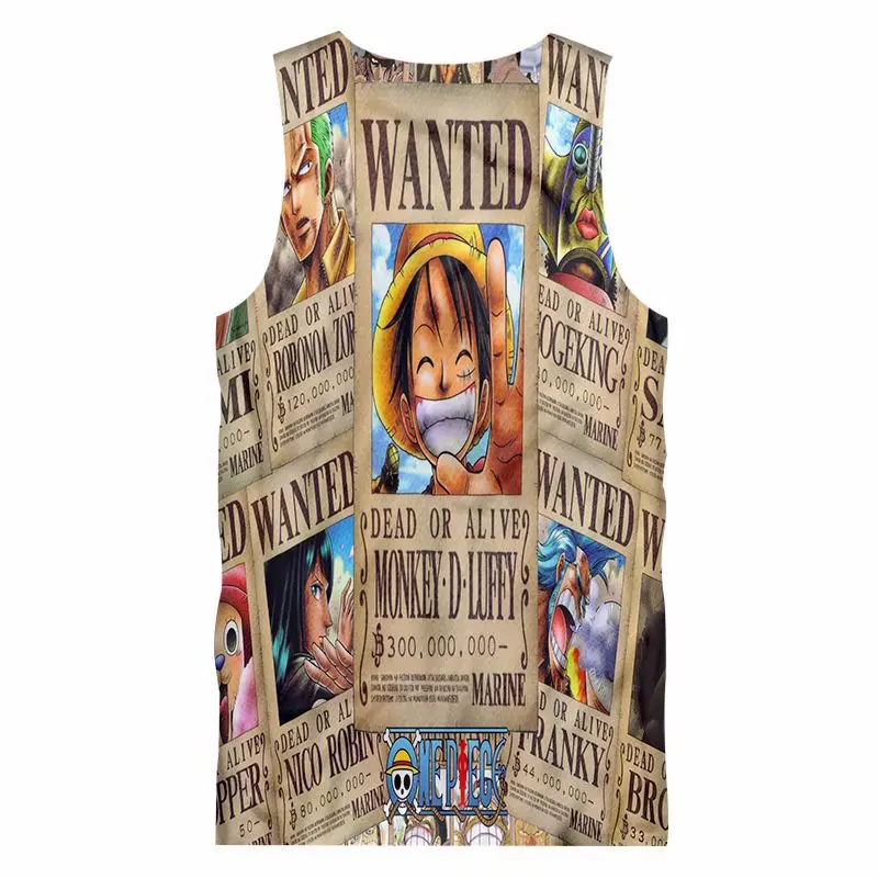 One Piece, Dragon Ball & Bleach 3D Tank Tops