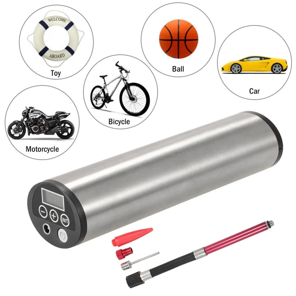 150PSI Rechargeable Electric Portable Car Cycling Bicycle Bike Pump Tire Tyre Inflator Auto Air Compressor with LCD Display
150PSI Rechargeable Electric Portable Car Cycling Bicycle Bike Pump Tire Tyre Inflator Auto Air Compressor with LCD Display