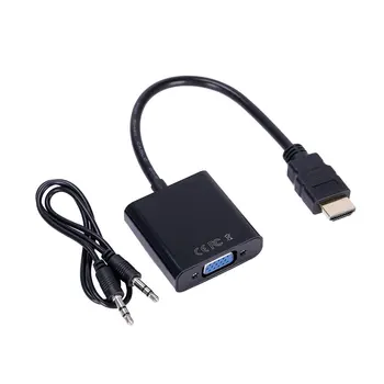 HFES HDMI to VGA Video Adapter Cable Converter up to 1080P Digital Analog PC, HDTV, DVD Player, Laptops, etc. - Black
HFES HDMI to VGA Video Adapter Cable Converter up to 1080P Digital Analog PC, HDTV, DVD Player, Laptops, etc. - Black