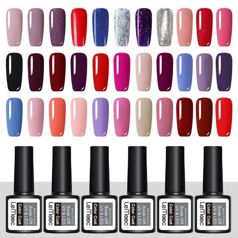 LEMOOC Gel Varnish Nail Polish UV Hybrid Nail Art Manicure Nails Extensions 8ML Vernis Semi Permanent primer gel nail polish
LEMOOC Gel Varnish Nail Polish UV Hybrid Nail Art Manicure Nails Extensions 8ML Vernis Semi Permanent primer gel nail polish