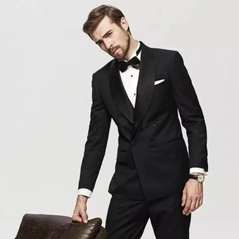 Handsome Black Men Suits for Wedding Suits Pants Double Breasted Groom Tuxedo Prom Evening Party 2Piece Slim Fit Terno Masculino
Handsome Black Men Suits for Wedding Suits Pants Double Breasted Groom Tuxedo Prom Evening Party 2Piece Slim Fit Terno Masculino