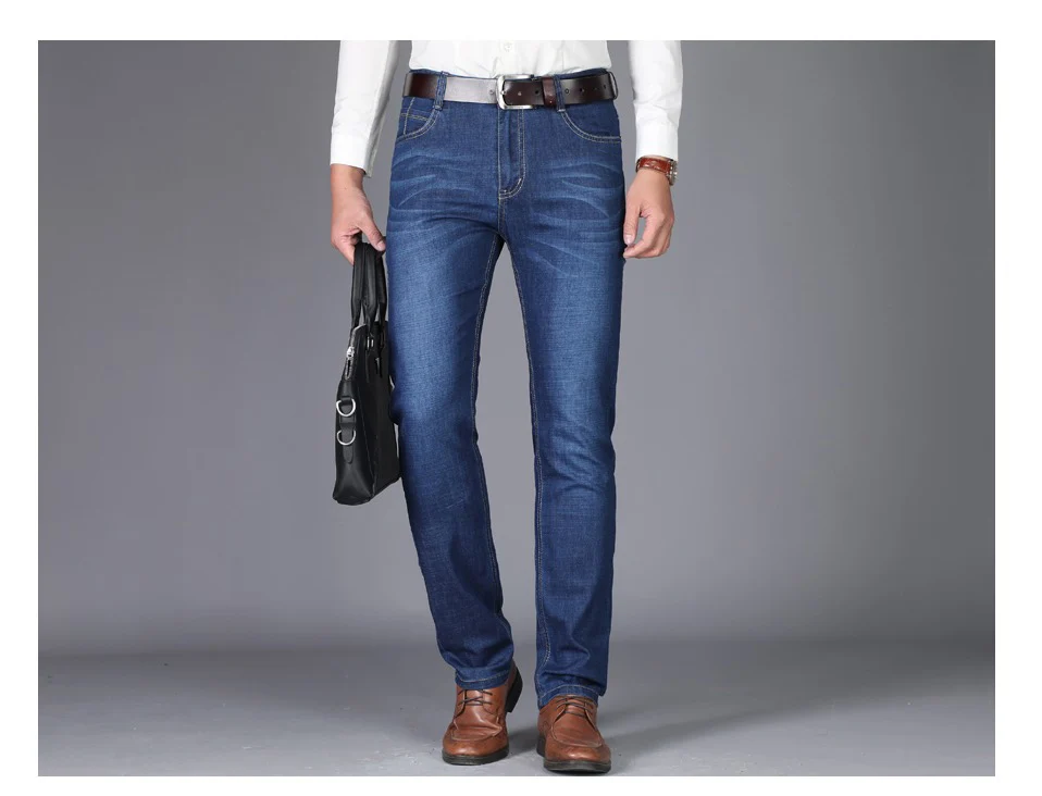 NIGRITY Man Jeans 2020 New Fashion Business Casual Denim Pants Men Straight Cut Slight Stretch Trousers Large Size 29-42 4 Color NIGRITY Man Jeans 2020 New Fashion Business Casual Denim Pants Men Straight Cut Slight Stretch Trousers Large Size 29-42 4 Color