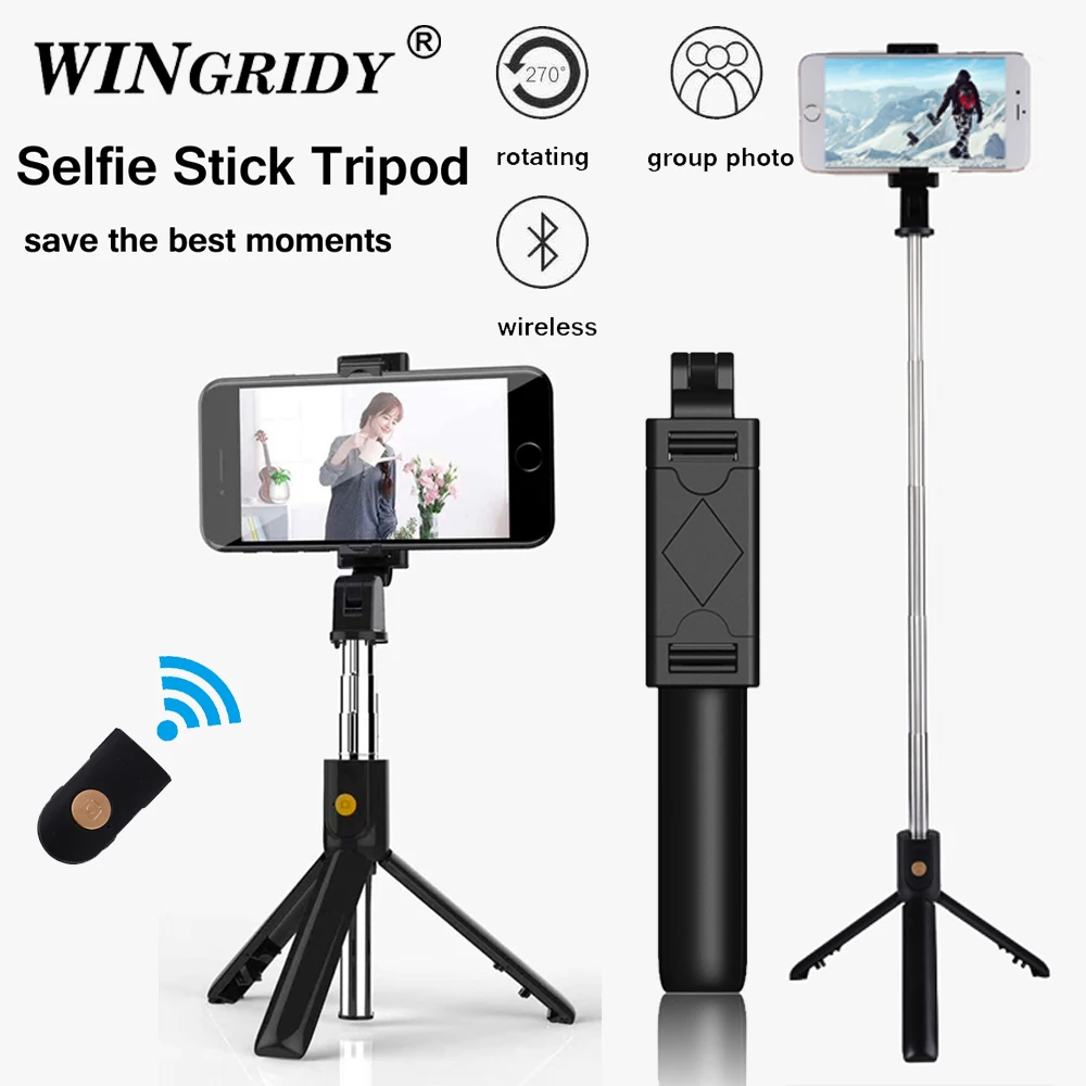 WINGRIDY Foldable mini Tripod Bluetooth Selfie stick With Wireless Shutter Extendable Monopod Universal For iPhone IOS Android
WINGRIDY Foldable mini Tripod Bluetooth Selfie stick With Wireless Shutter Extendable Monopod Universal For iPhone IOS Android