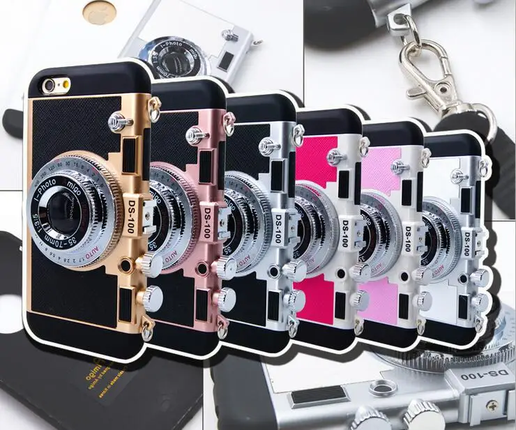Korean Style Cool 3D Vintage Camera Neck Strap Phone Cases For iphone X 6 6S 7 8 PLUS Case Soft Silicone With Mirror Back Cover
Korean Style Cool 3D Vintage Camera Neck Strap Phone Cases For iphone X 6 6S 7 8 PLUS Case Soft Silicone With Mirror Back Cover