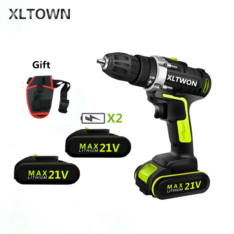 XLTOWN 21v two-speed electric screwdriver with 2 battery rechargeable lithium battery hand drill home power tools Cordless drill
XLTOWN 21v two-speed electric screwdriver with 2 battery rechargeable lithium battery hand drill home power tools Cordless drill