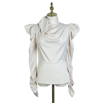 Women Tops Shirts Blouse Turtleneck Pleated Occident Casual Runway Top Long Sleeve A50
Women Tops Shirts Blouse Turtleneck Pleated Occident Casual Runway Top Long Sleeve A50