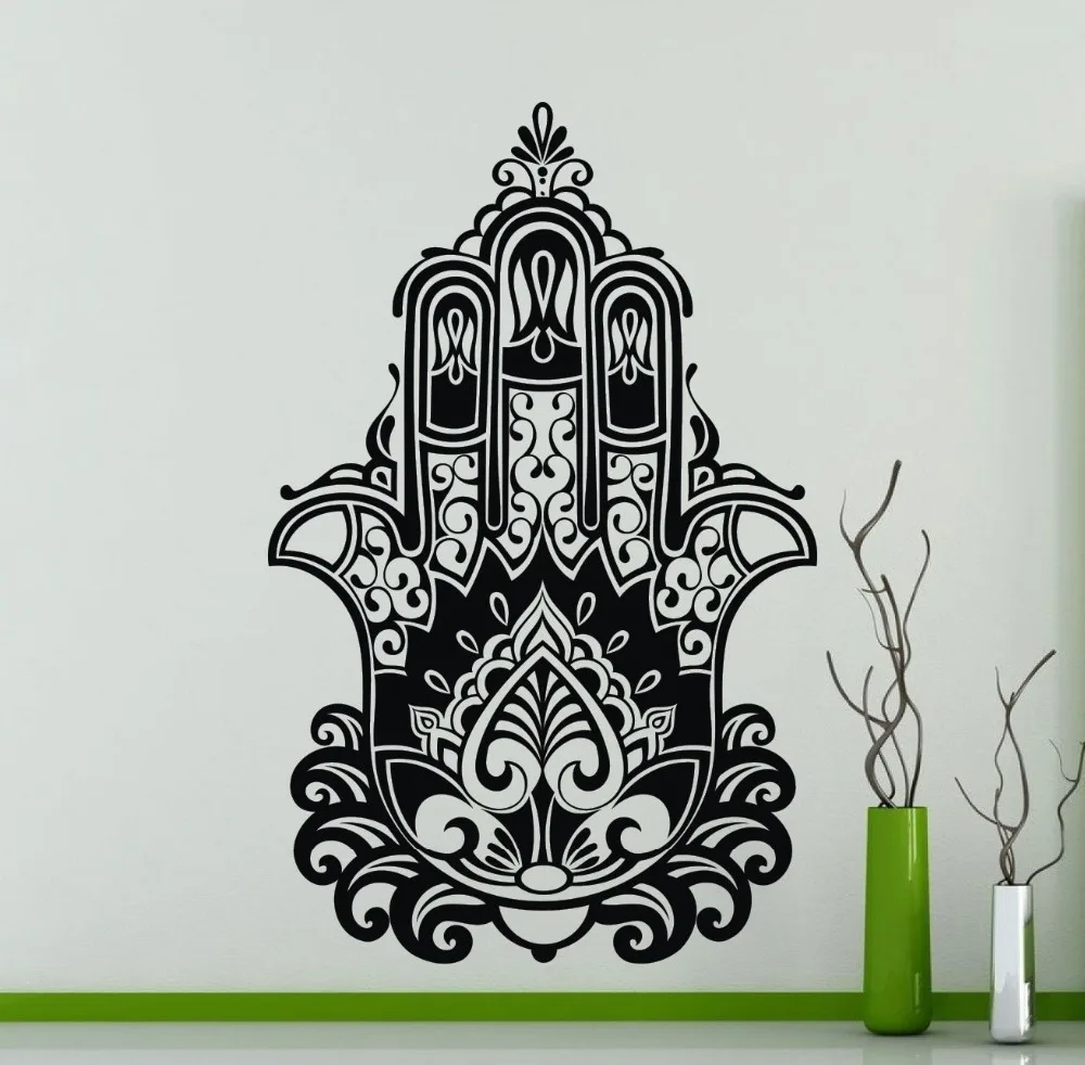 Vinyl Riligious Hamsa Hand Fatima Indian Yoga Style Wall Mural Vinyl House Living Room Decoration Wall Decals Art Design Y-872 
Vinyl Riligious Hamsa Hand Fatima Indian Yoga Style Wall Mural Vinyl House Living Room Decoration Wall Decals Art Design Y-872
