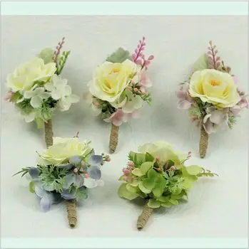 1 Pcs 5Colors Europe Style Handmade Silk Rose Boutonniere Flowers Groomsman Article Flowers Wedding Party Decorative Flowers
1 Pcs 5Colors Europe Style Handmade Silk Rose Boutonniere Flowers Groomsman Article Flowers Wedding Party Decorative Flowers
