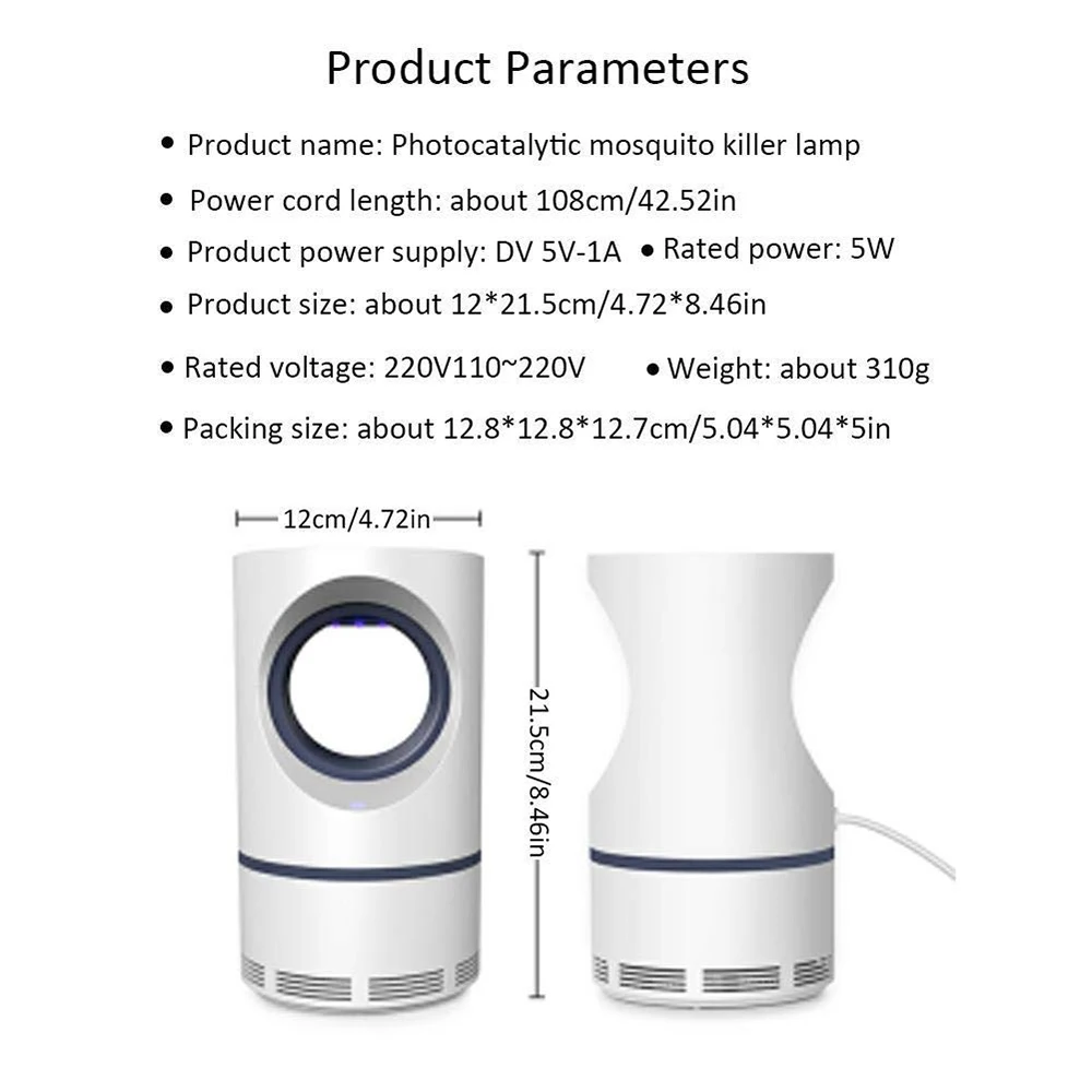 5W USB Powered Electric Mosquito Killer Lamp to Trap Bugs and Insects with Light Wave Trapping 3 5W USB Powered Electric Mosquito Killer Lamp to Trap Bugs and Insects with Light Wave Trapping 8