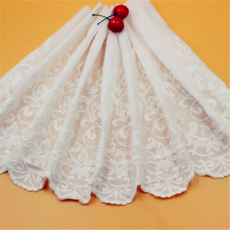 Exquisite Cotton100% Cloth Embroidery Lace Trim DIY Accessories Lace Fabric Handmade DIY Sewing Accessories Width 34cm 3Yds/lot
Exquisite Cotton100% Cloth Embroidery Lace Trim DIY Accessories Lace Fabric Handmade DIY Sewing Accessories Width 34cm 3Yds/lot