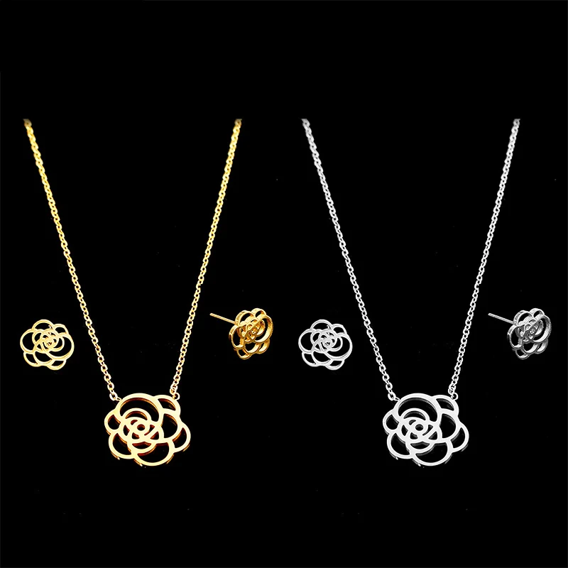 PUN jewellery sets necklaces stud earrings for women stainless steel silver gold set necklace fashion jewelry accessories
PUN jewellery sets necklaces stud earrings for women stainless steel silver gold set necklace fashion jewelry accessories