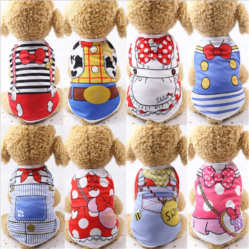 Dog Clothes Print Cartoon Pattern Pet T-Shirt Clothing Summer Breathable Pet Vest Clothes for Dogs clothes for yorkies
Dog Clothes Print Cartoon Pattern Pet T-Shirt Clothing Summer Breathable Pet Vest Clothes for Dogs clothes for yorkies