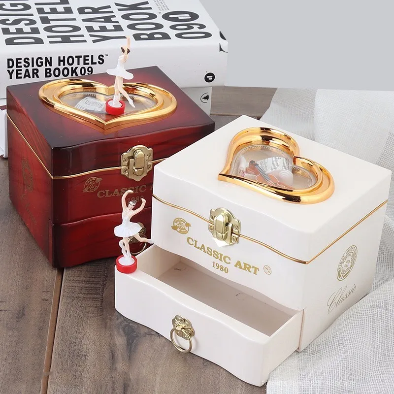 Classic Music Box Piano Plastic Rotating Dancer Ballerina Clockwork Jewelry Music Boxes Home Birthday Christmas Valentines' Gift
Classic Music Box Piano Plastic Rotating Dancer Ballerina Clockwork Jewelry Music Boxes Home Birthday Christmas Valentines' Gift